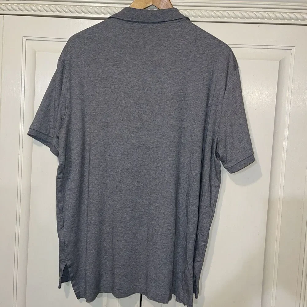 Polo Ralph Lauren Shirt Men XL Gray‎ Pima Soft Touch Polo Embroidery Logo